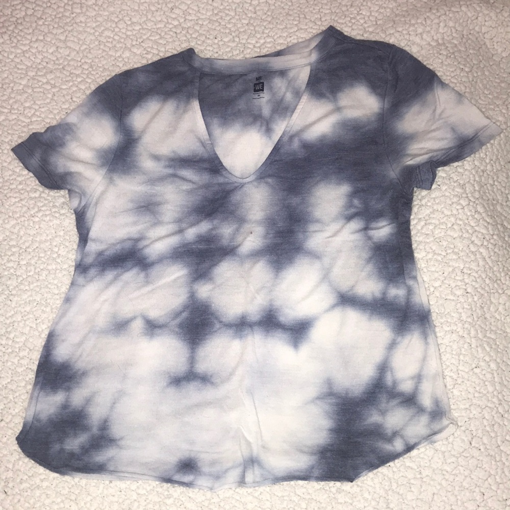 tie die choker tee shirt